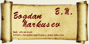 Bogdan Markušev vizit kartica